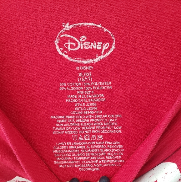Mickey Mouse Long Sleeve Shirt. Red. 1928 Classic. Size XL. - Picture 3 of 6